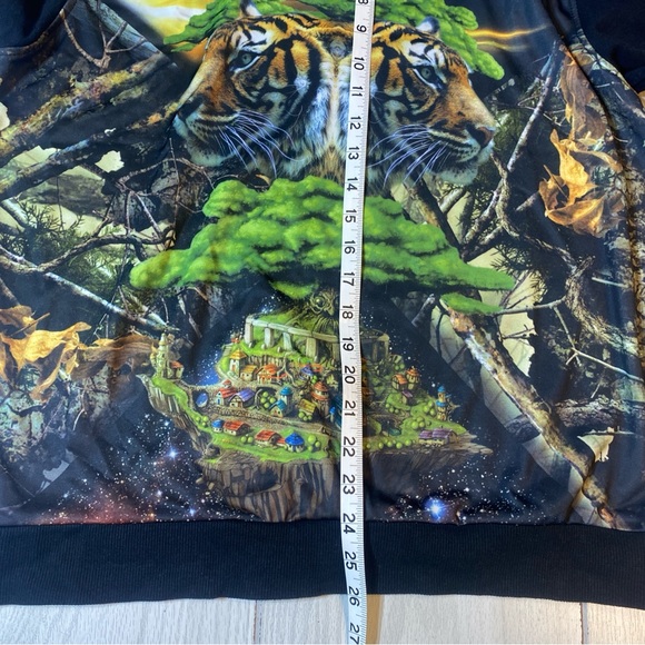 Vtg Akademiks Tiger & Eagle Print Mens Sweatshirt Sweater Large Y2K Hip Hop - Picture 5 of 7